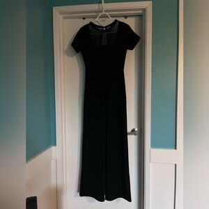 Smash + Tess Sheer Yoke Black Romper